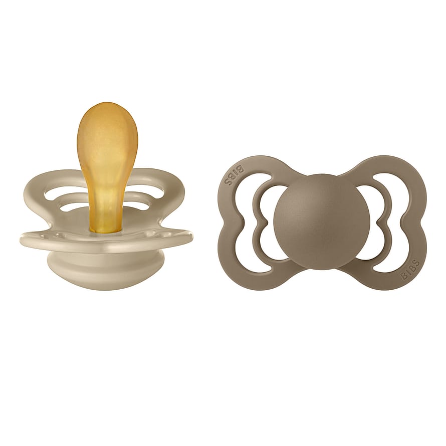 BIBS Supreme Sut Latex 2-pak Vanilla/ Dark Oak Str. 2