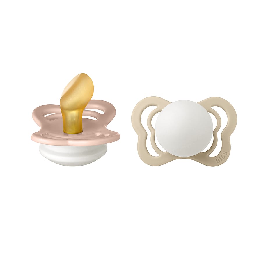 BIBS Couture Sut Latex 2-pak Blush/ Vanilla Str. 1