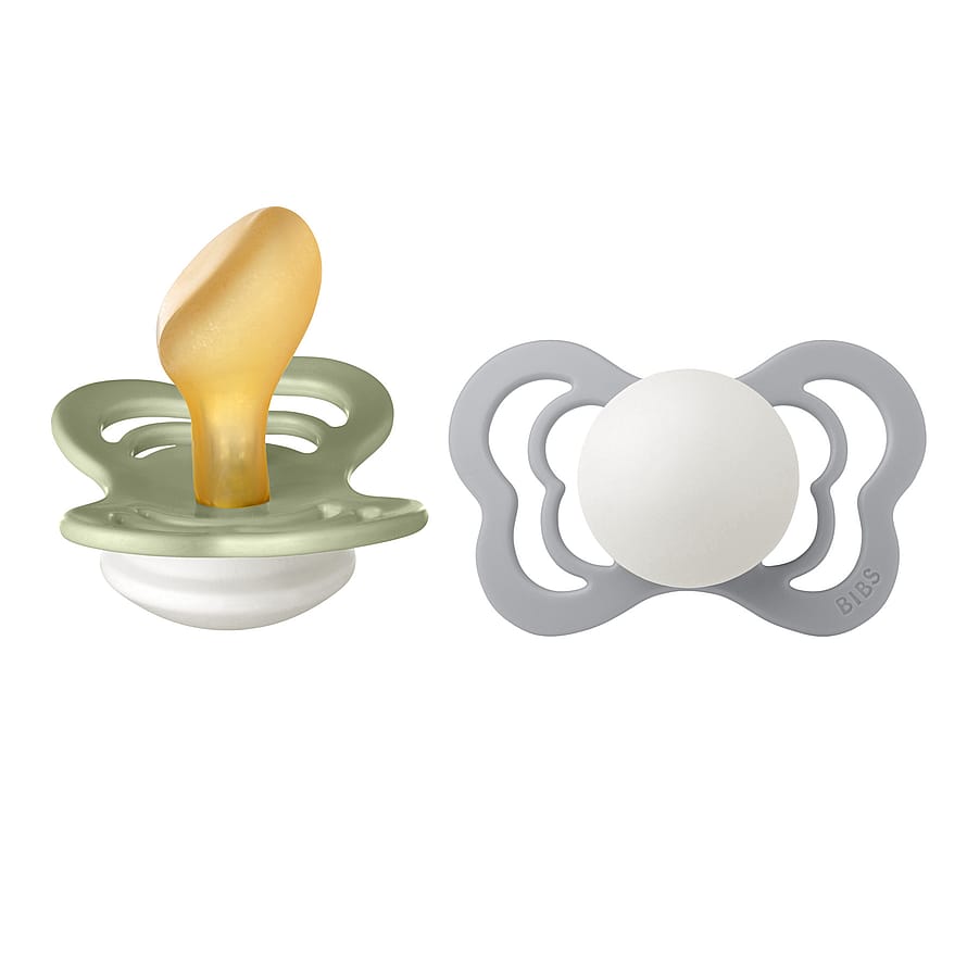 BIBS Couture Sut Latex 2-pak Sage/ Cloud Str. 2