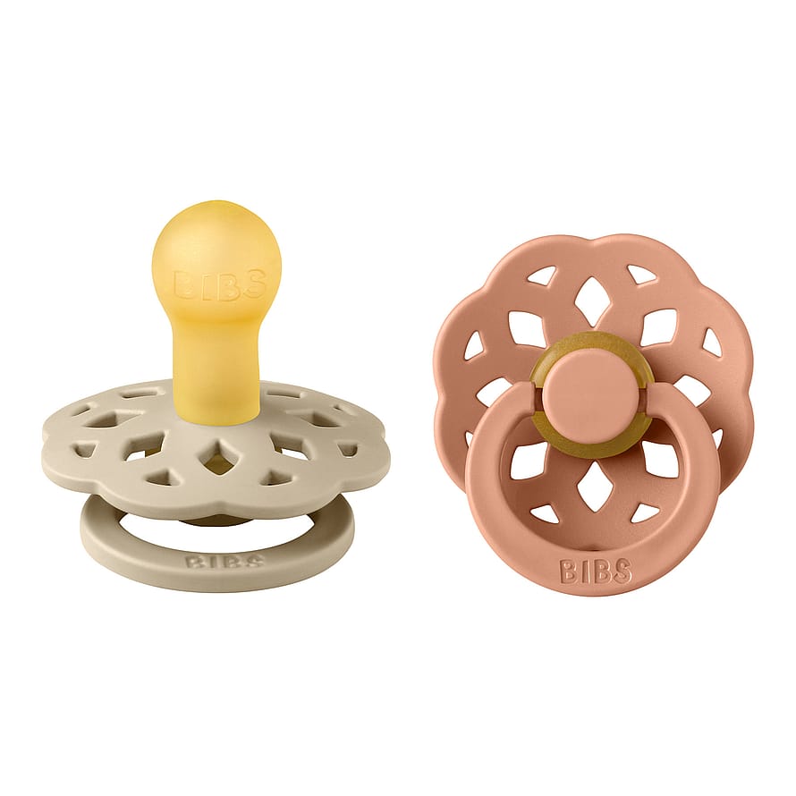 BIBS Boheme Rund Latex 2-pak Vanilla/ Peach Str. 1