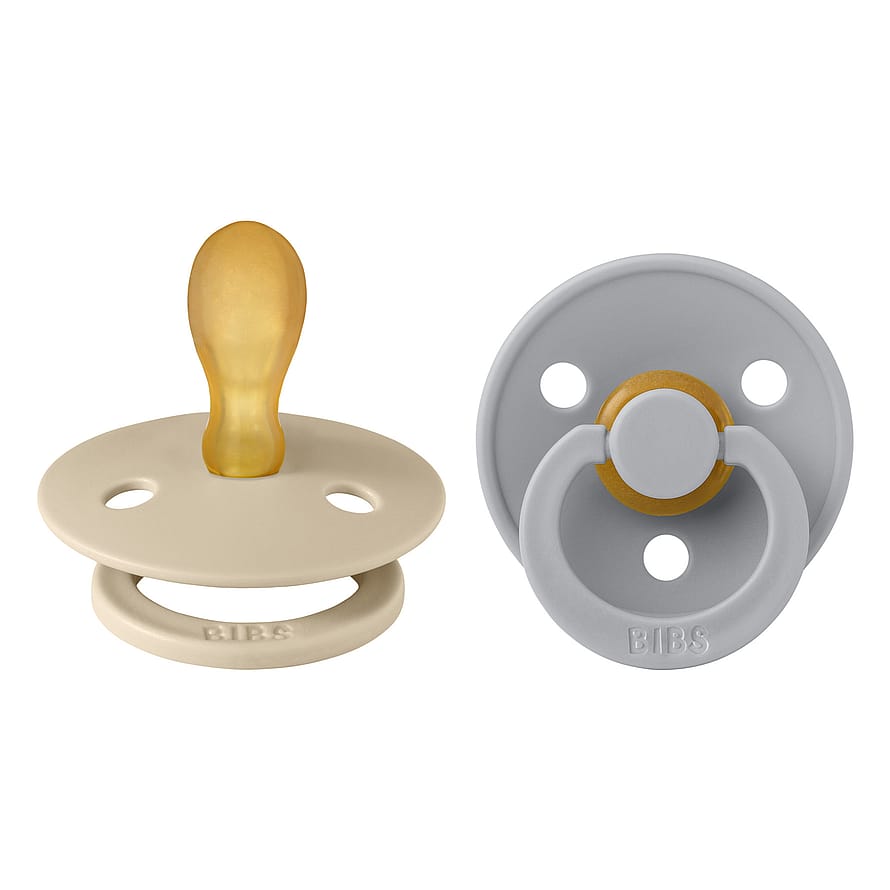 BIBS Colour Sut Latex Flad 2-pak Vanilla/Cloud Str. 2