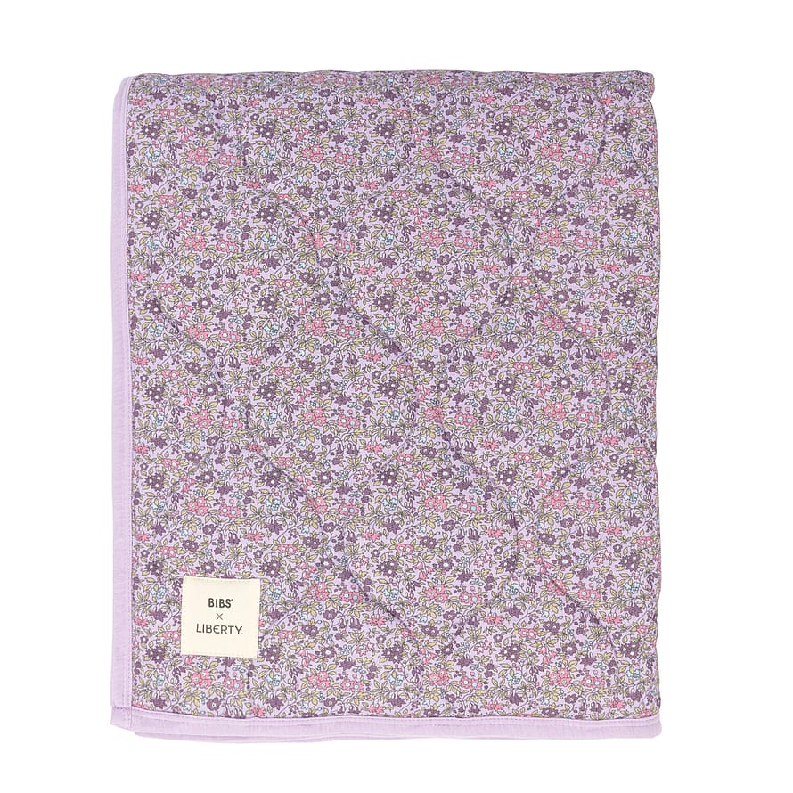 BIBS x Liberty Quilted Blanket Eloise Chamomile Lawn/Violet Sky 70 x 100 cm