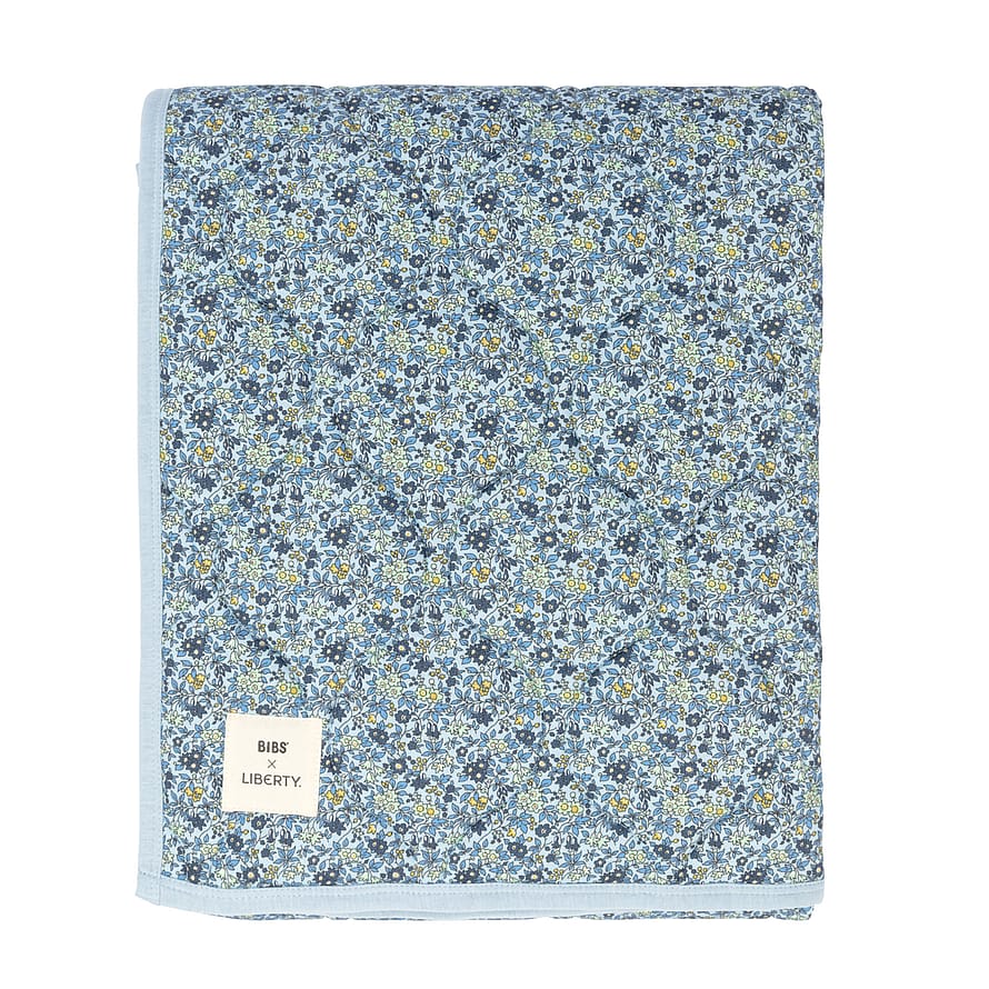 BIBS x Liberty Quilted Blanket Eloise Baby Blue 70 x 100 cm