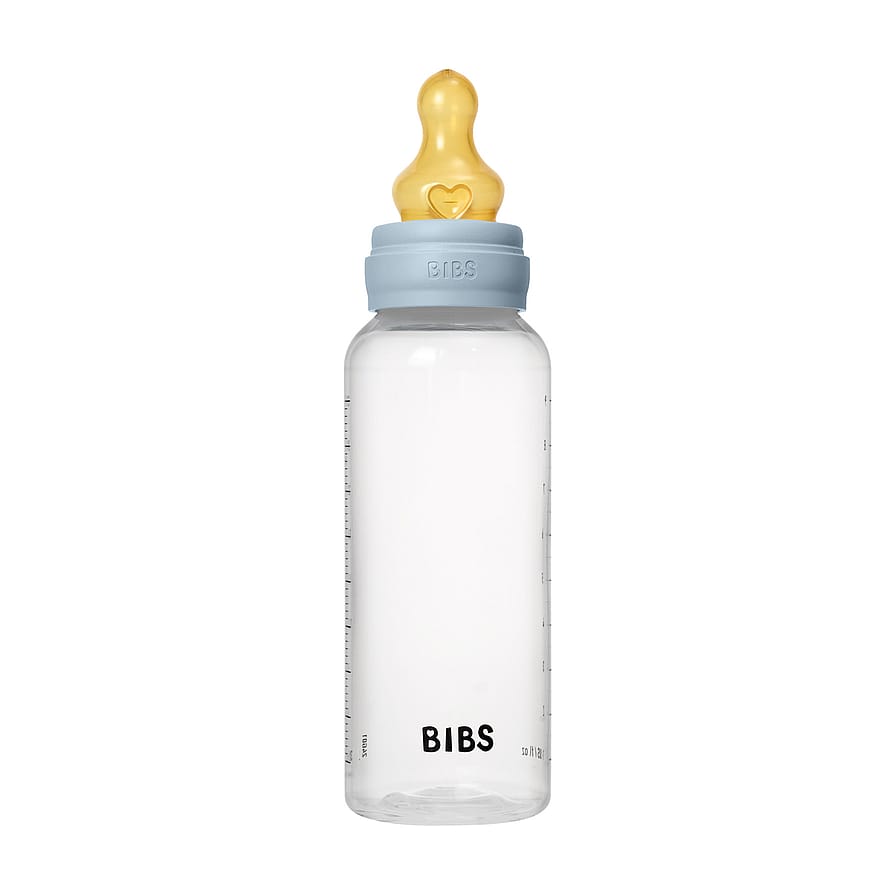 BIBS Sutteflaske Medium Flow Latex Baby Blue 270 ml