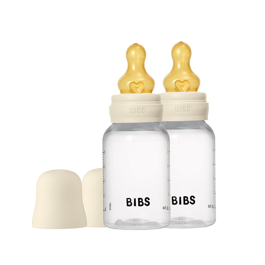 BIBS Sutteflaske Slow Flow Latex 2-pak Ivory 150 ml