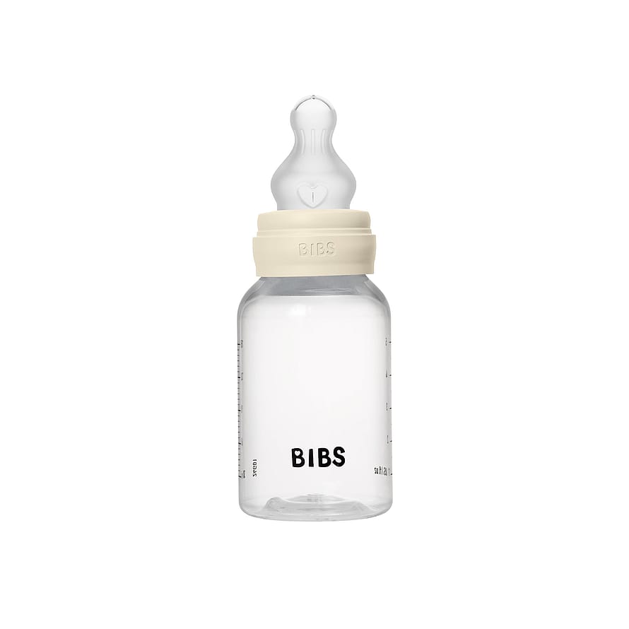 BIBS Sutteflaske Slow Flow Silikone Ivory 150 ml