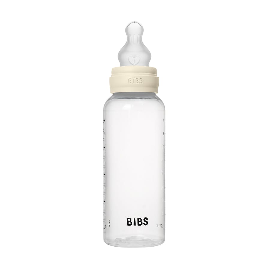 BIBS Sutteflaske Medium Flow Silikone 2-pak Ivory 270 ml