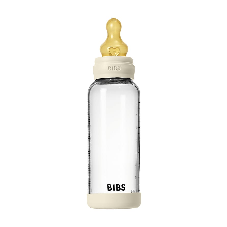 BIBS Gl Baby Bott Round Latex Ivory Medium Flow 240 ml