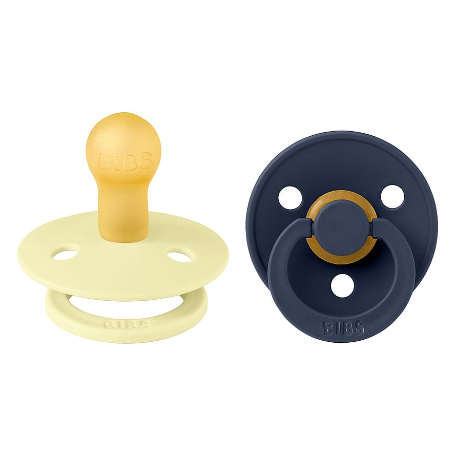 BIBS Pacifier Colour 2 Pack Latex Luna/Deep space Size 1