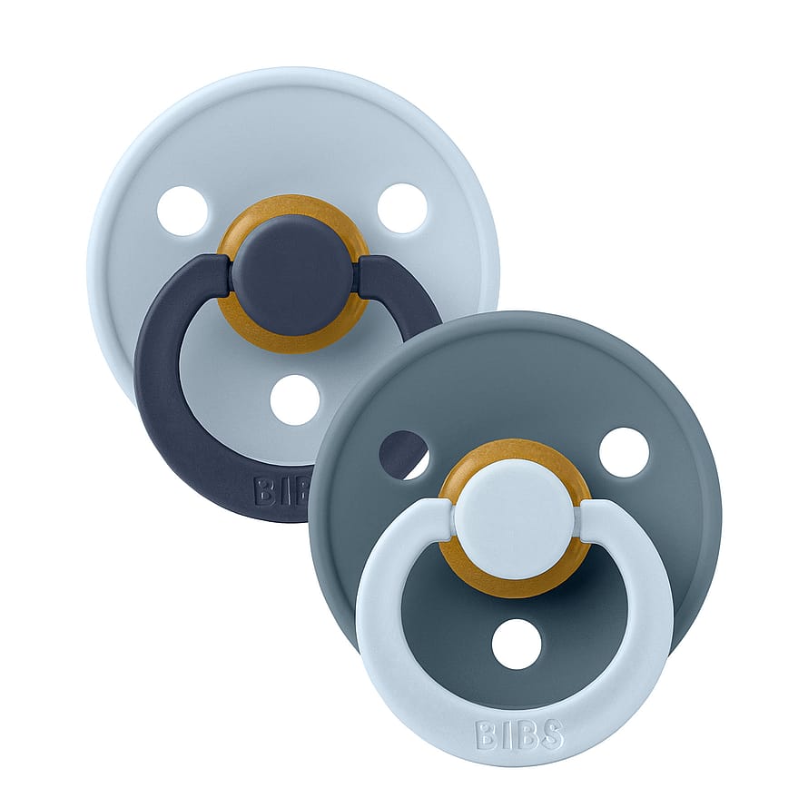 BIBS Pacifier Studio Colour 2 Pack Baby Blue Petrol mix Size 2