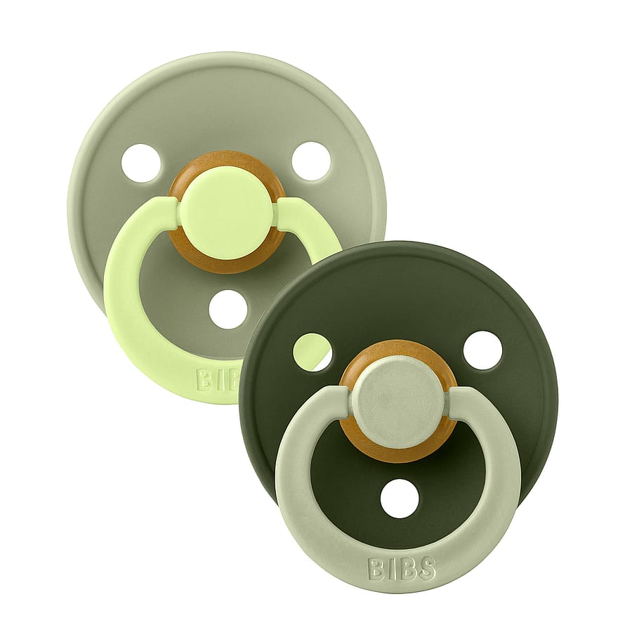 BIBS Pacifier Studio Colour 2 Pack Sage Hunter Green mix Size 2