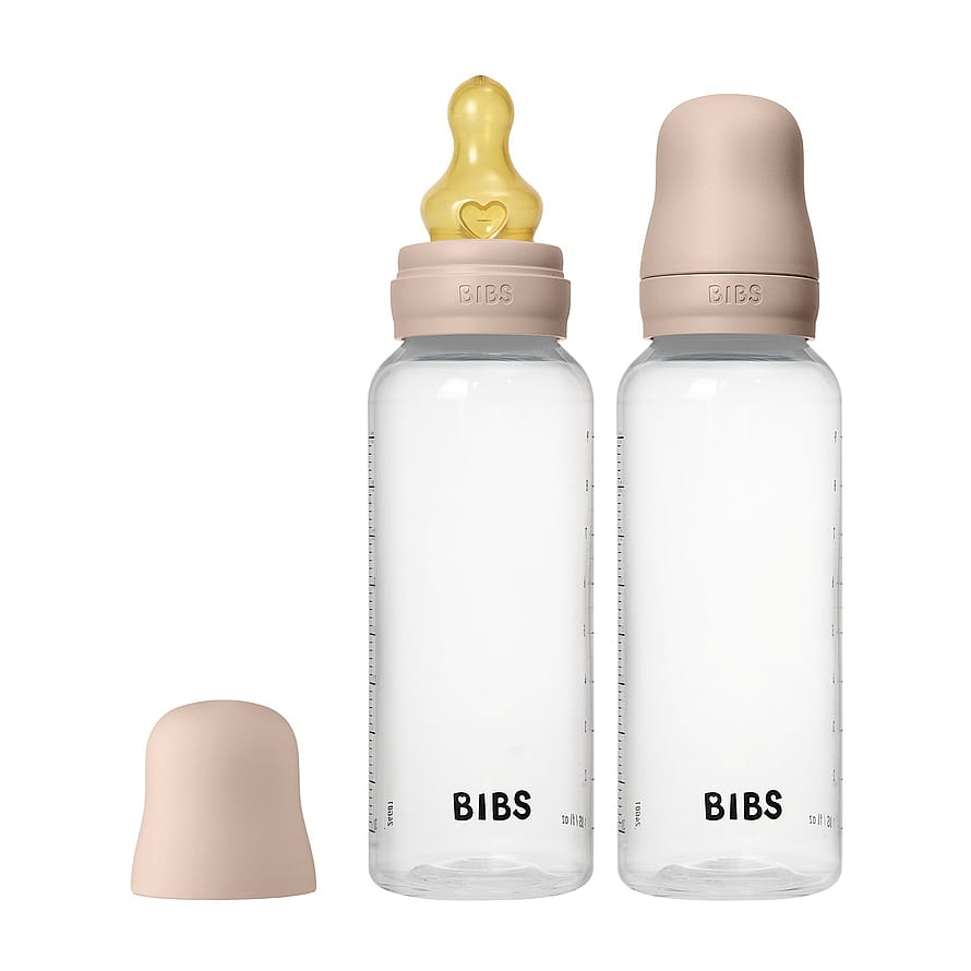 BIBS Baby Bottle Round Latex  Blush 270 ml 2-PK Blush 270 ml/ Medium Flow
