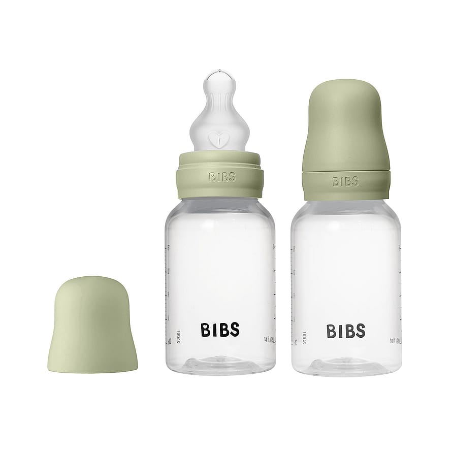 BIBS Baby Bottle Round Silicone  Sage 150 ml 2-pak Sage 150 ml/ Slow Flow