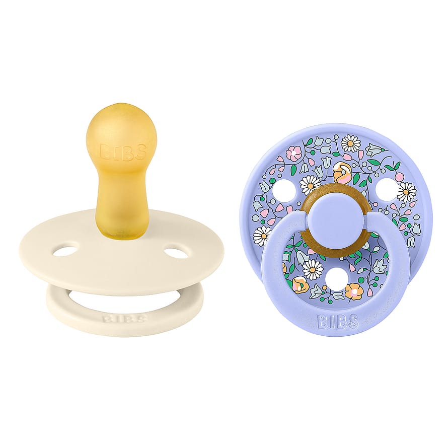 BIBS x Liberty Pacifier Colour 2-Pak Ivory Mix Chloe Meadow Latex Size 2