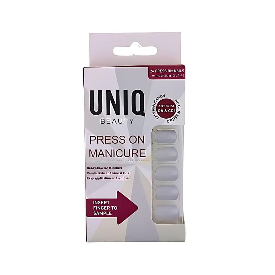 UNIQ Click On / Press On Negle 24 stk. Pearl Grey