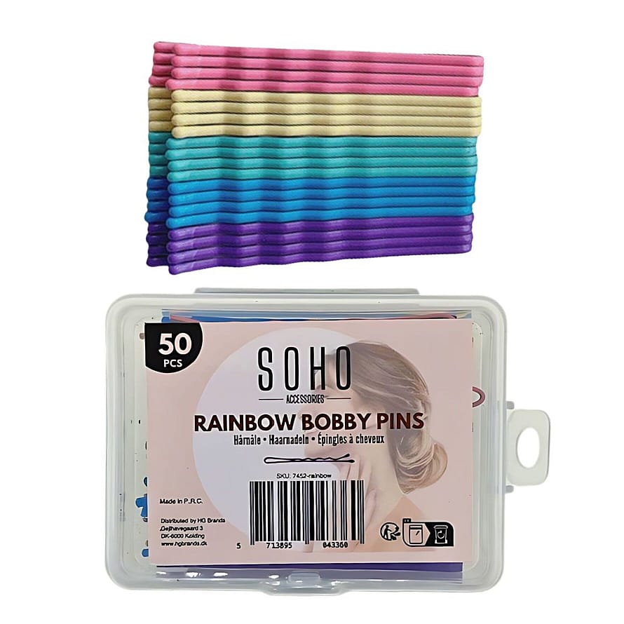 SOHO Hårnåle 50 stk Rainbow