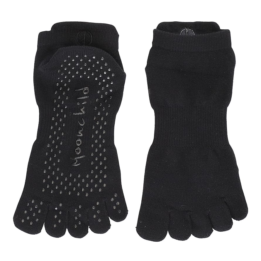 Moonchild Grip Socks Low Rise Onyx Black L