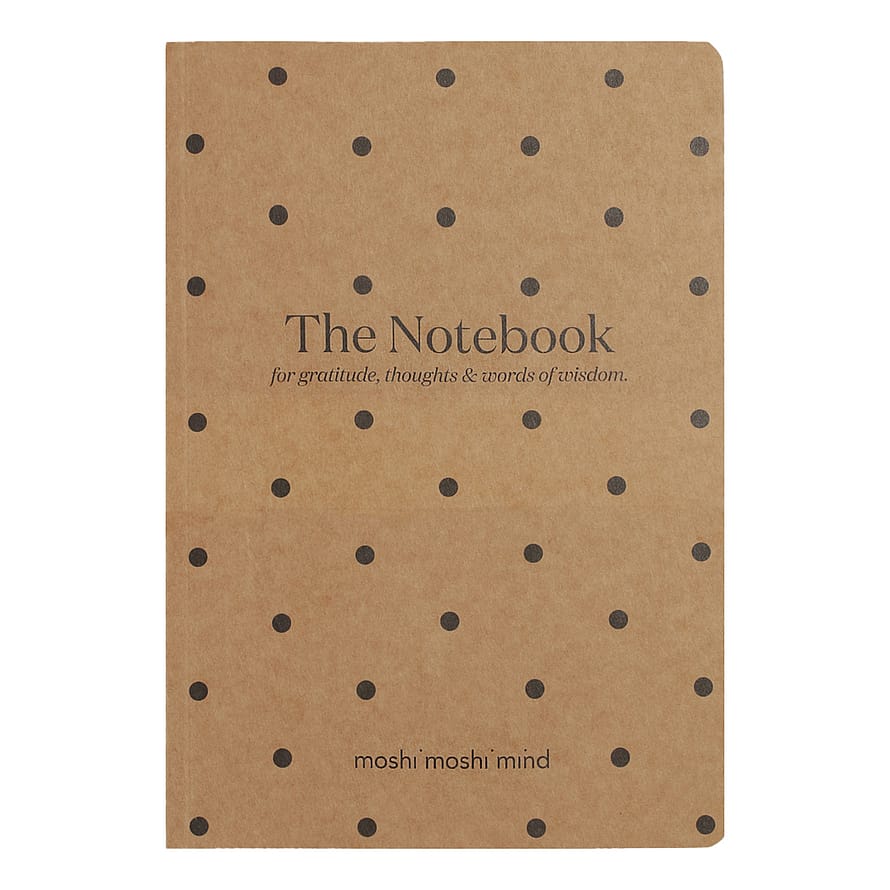 moshi moshi mind Notesbog Ecru/Black prikker