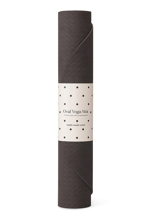 moshi moshi mind Oval Yoga Mat Dark Brown