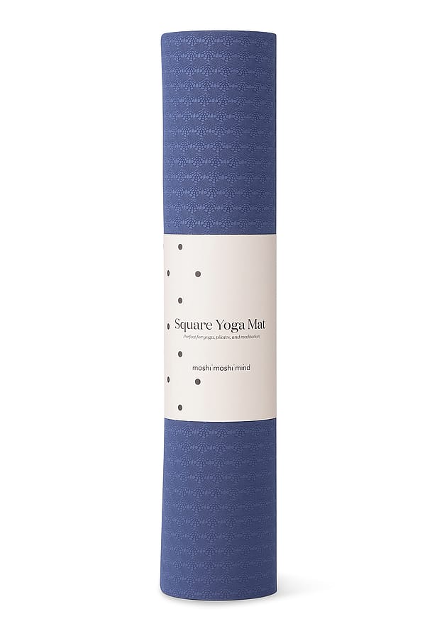moshi moshi mind Square Yoga Mat Blue