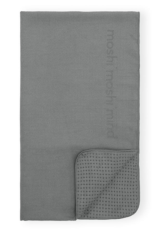 moshi moshi mind Square Yoga Mat Towel Grey