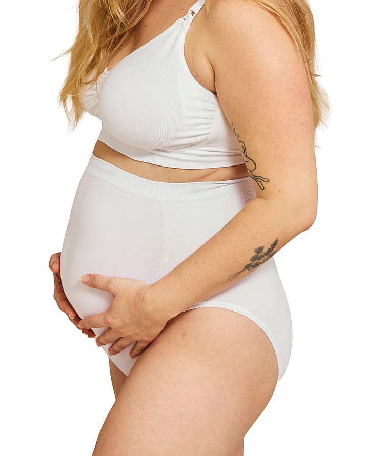 Carriwell Sømløs Graviditetstrusse med støtte Hvid S
