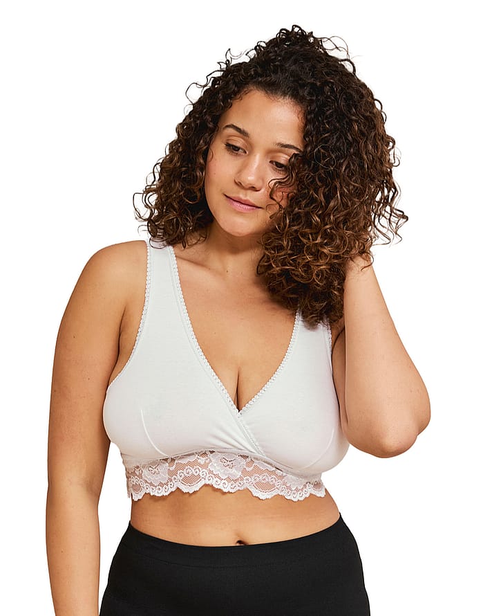 Carriwell Sove- Og Amme-BH med økologisk bomuld Hvid S