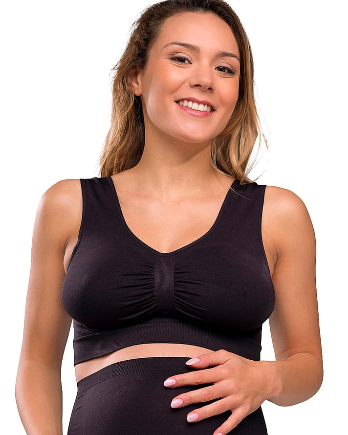 Carriwell Sømløs Graviditets-BH Sort S