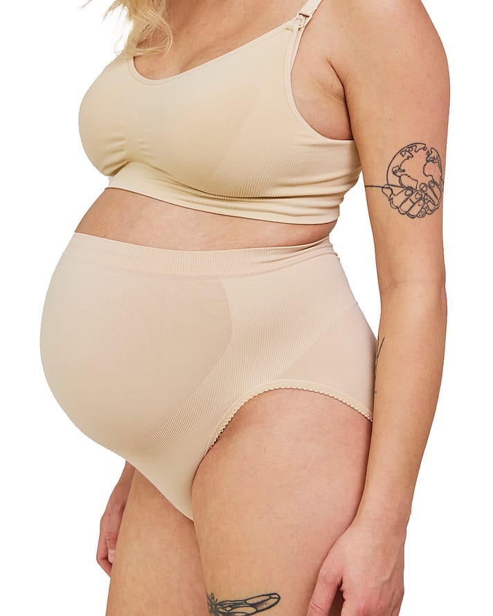 Carriwell Sømløs Graviditetstrusse med støtte Beige S