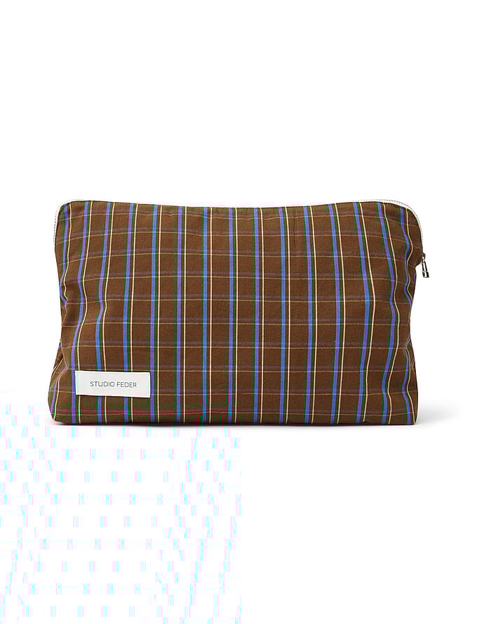 Studio Feder Celia Mini Toiletry Bag Cotton Chestnut
