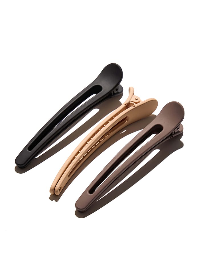 Hairlust Duck Bill Hair Clips 3 Pak Coffee