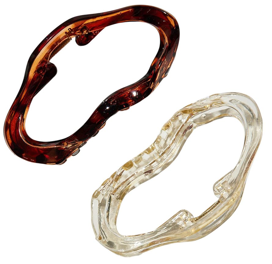 Hairlust Large Cloud Claw Hair Clip 2-Pack Clear/Amber
