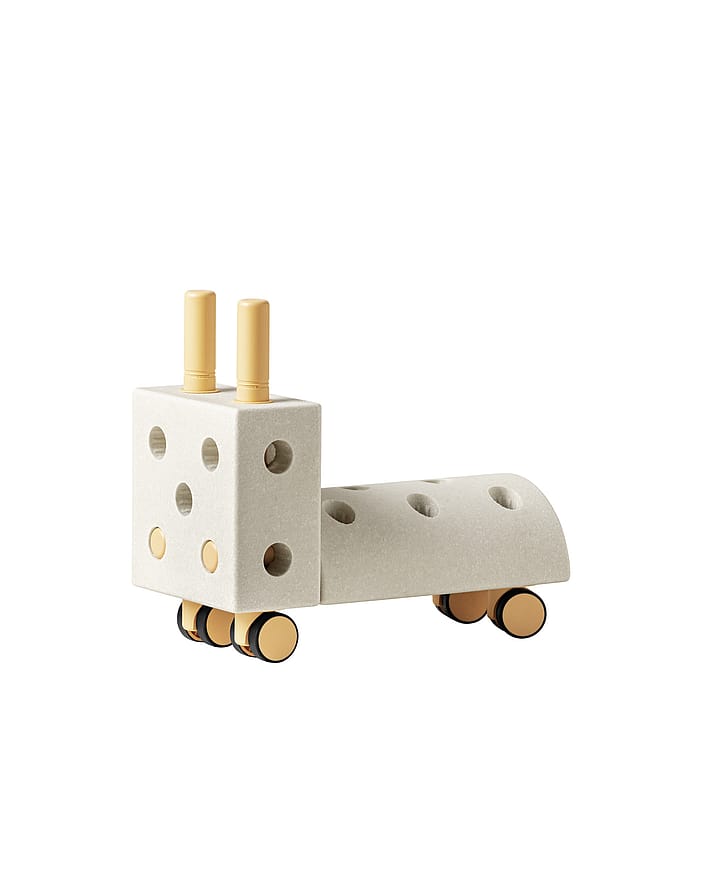 MODU Lille Gåbil Sand Grey/Honey Yellow