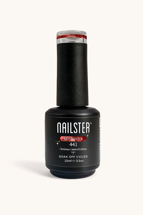 Nailster Gel Polish 441 - 15ml - Red Glitter