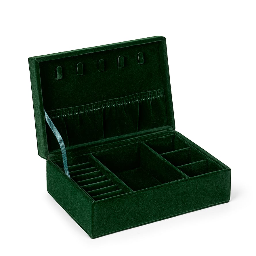 DAY ET Velvet Jewelry Case Medium Darkest Spruce