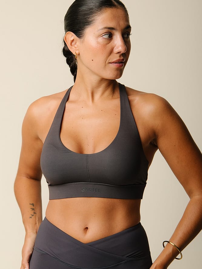 Cartel Copenhagen Align by Blume Cross-over Sports Top Charcoal XL