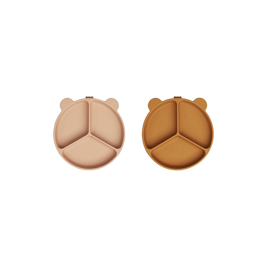 LIEWOOD Stacy Tallerken med inddeling 2-pak Mustard / Tuscany