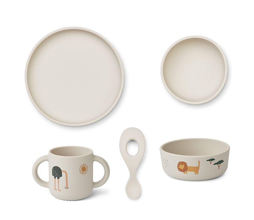 LIEWOOD Vivi Printed Tableware Safari Sandy Mix