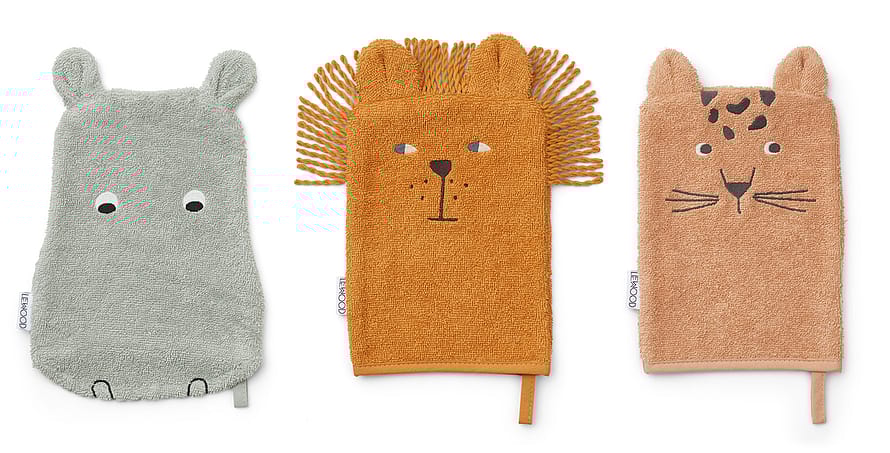 LIEWOOD Vaskeklud 3-pak Safari Mix