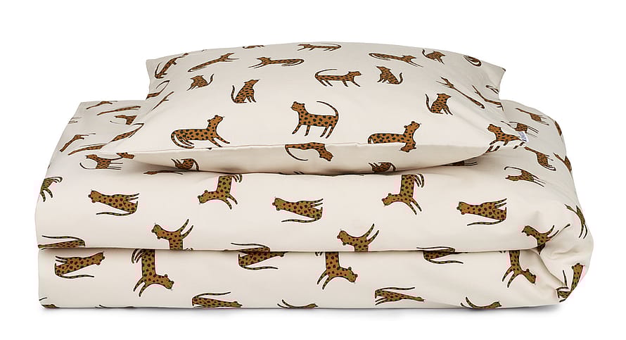 LIEWOOD Babysengetøj I Økologisk Bomuld Leopard / Sandy 70 x 100 cm