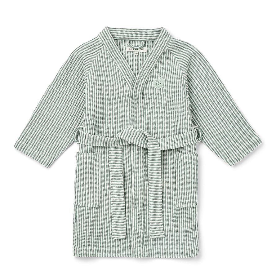 LIEWOOD Bertha Bathrobe Y/D stripe Peppermint / Creme de la creme 5-6 År