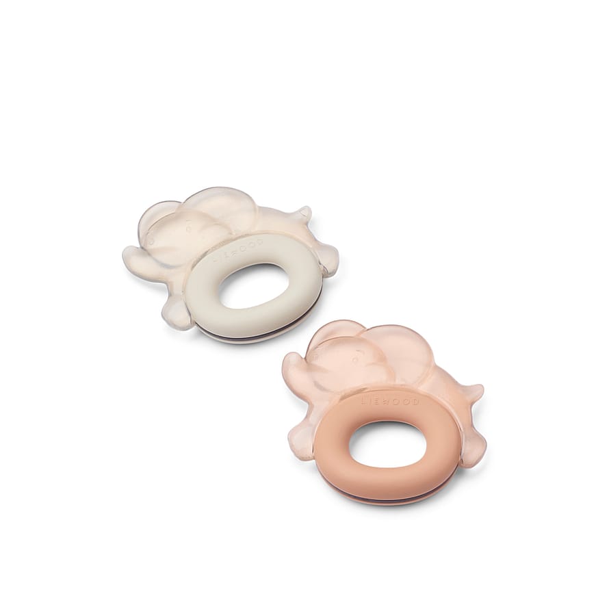 LIEWOOD Rita Elephant Cooling Teether 2-Pack Pale Tuscany / Sandy