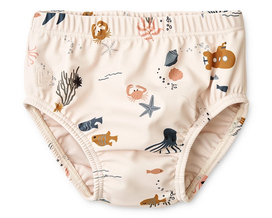 LIEWOOD Anthony baby badebukser med print Sea creature / Sandy Str. 68