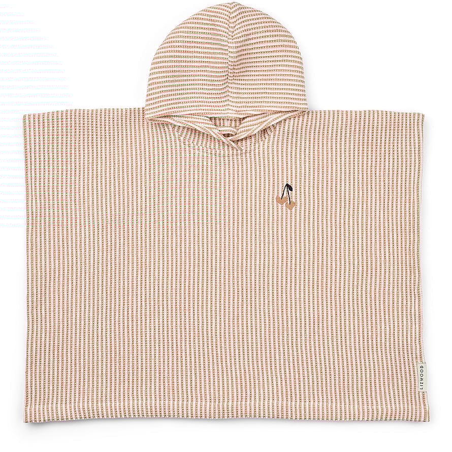 LIEWOOD Paco Poncho med broderi Tuscany rose / Creme de la creme 7-8 år
