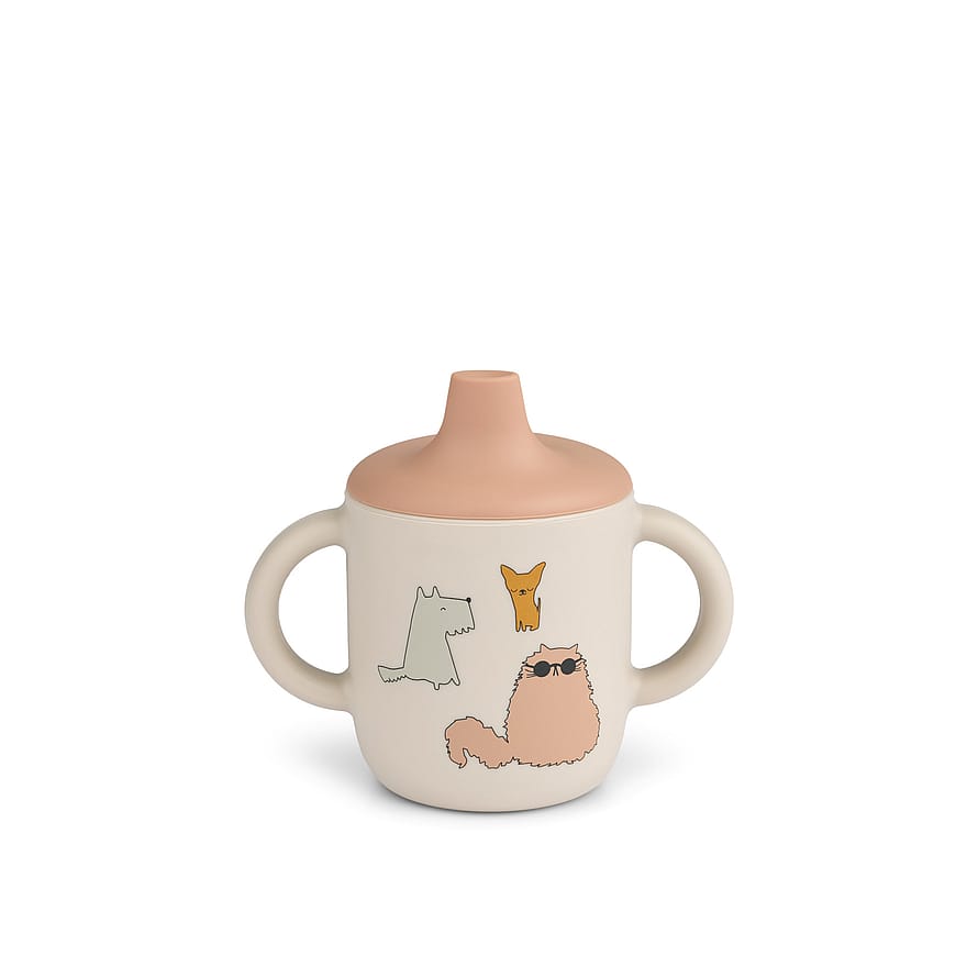 LIEWOOD Neil Sippy Cup Cats and Dogs / Sandy