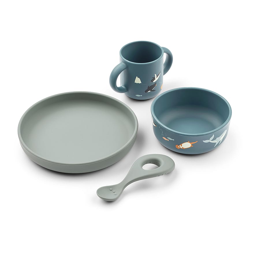 LIEWOOD Vivi Printed Tableware Set Arctic Sea /  Ocean view