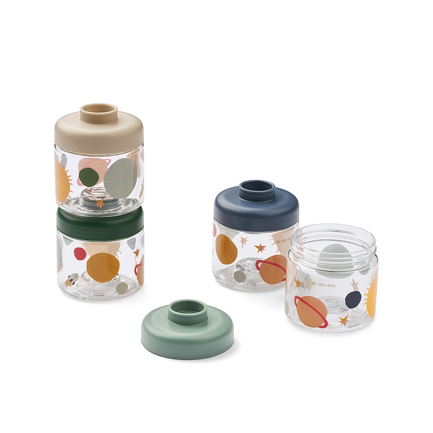 LIEWOOD Dominique BabyFood Tritan Box 4-Pak Arctic Sea /  Ocean view