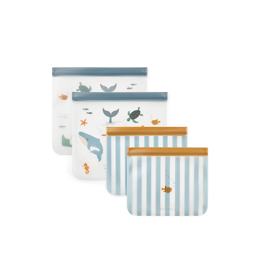 LIEWOOD Rebus Reusable Food Bags 4-Pack