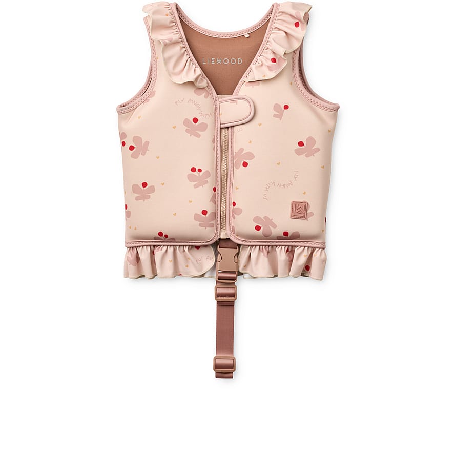 LIEWOOD Dove  Swim Vest w Frill Butterfly / Apple blossom 11-15 kg