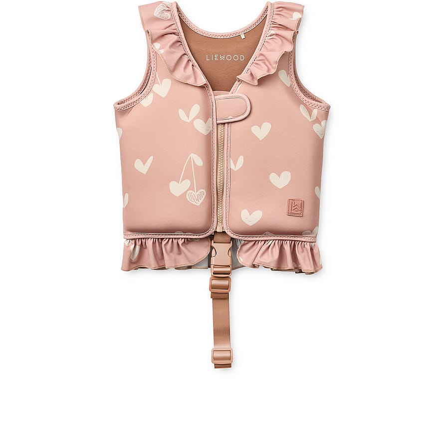 LIEWOOD Dove  Swim Vest w Frill Sweethearts / Pale tuscany 19-30 kg